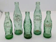 Coke Bottles through the Years - Lot of 5 different Coca-Cola Bottles