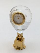 Glass Elgin Hot Air Balloon Desk Clock