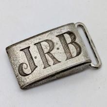 Small Sterling Silver Belt Buckle with initials