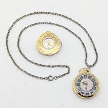 Lot of 2 Pendant Style Mechanical Watches - Harvester and Focal