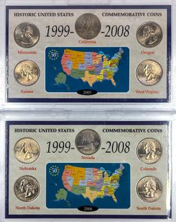 Lot of 2 Historic US Commemorative State Quarters 2005-2007