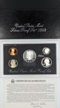 1993 Silver US Mint Proof Set - w/ Silver JFK, Quarter & Dime - COA