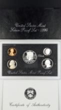 1996 Silver US Mint Proof Set - w/ Silver JFK, Quarter & Dime - COA