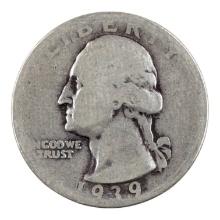 1939 Silver Washington Quarter