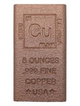 5 Ounce Fine .999 Copper Bar - Element
