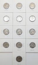 Lot of 13 Jefferson Nickels - 1947-1952