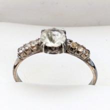 12K Gold filled & Sterling Silver Ladies Ring