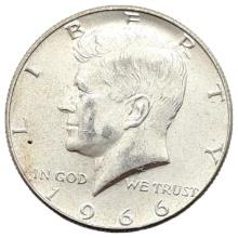 1966 Silver John F Kennedy Half Dollar