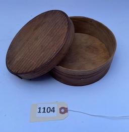 Round Wooden Box with Lid