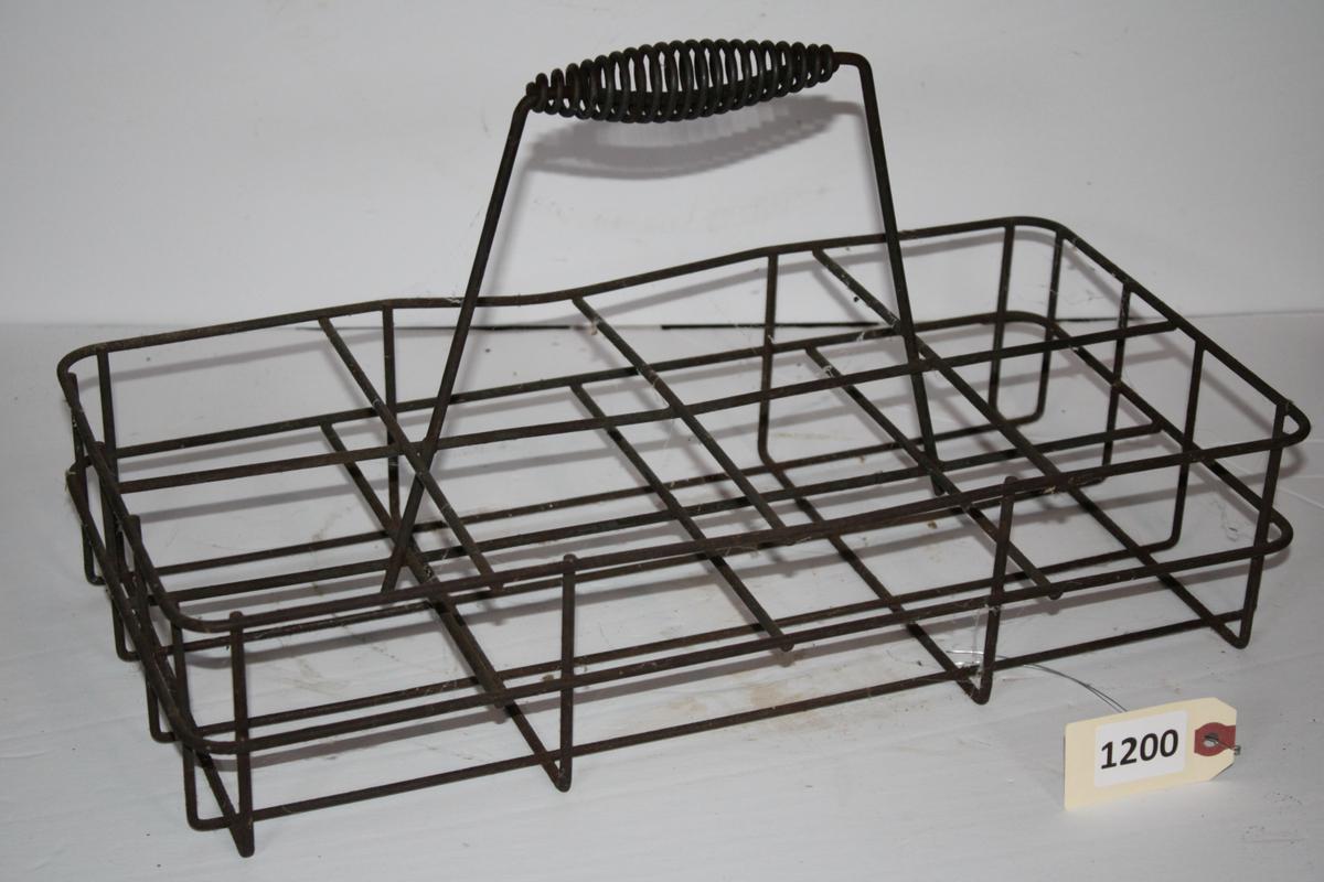 Anntique Wire Milk Bottle Carrier