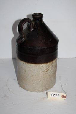 Pottery Jug, Brown/White