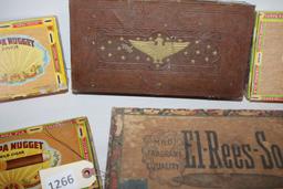 Set of 6 Vintage Cigar Boxes