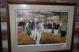 Framed print "Sale Day at Planters Warehouse'