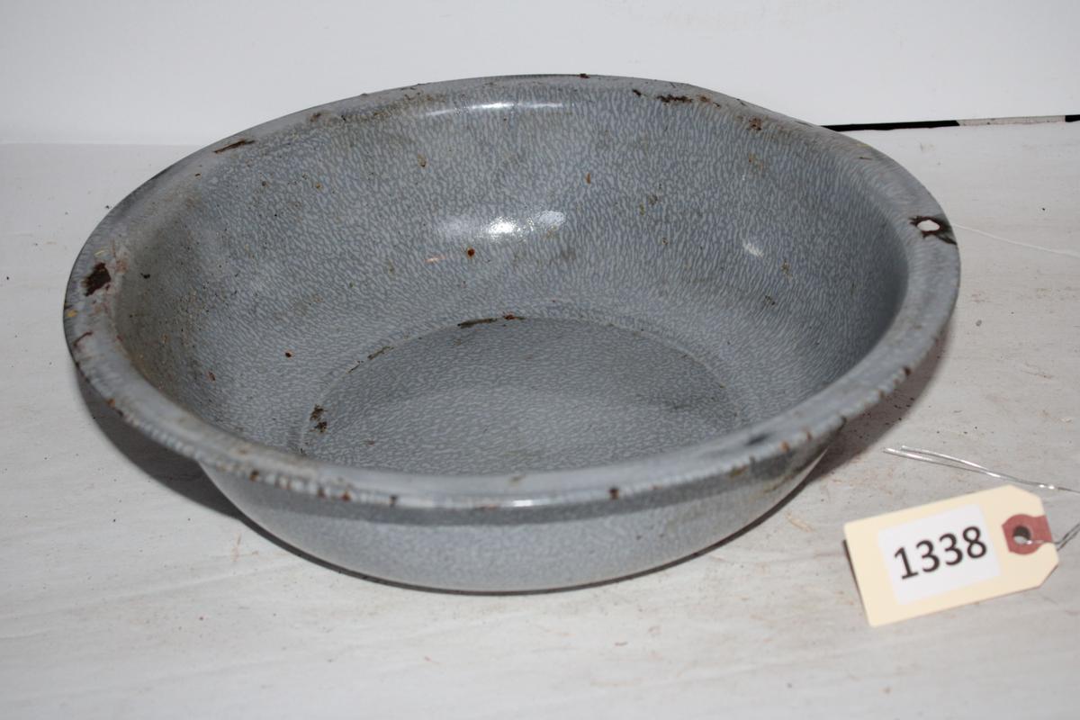 Enamel Grey Wash Pan