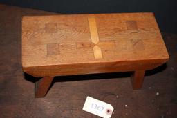 Wooden Bench/Stool, Inlay Design