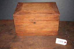 Wooden Box with Hinged Lid