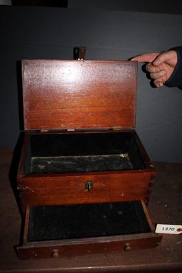 Antique Wooden Dove Tail Jewelry Box