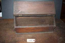 Antique Wooden Tote with Double Sided Lids