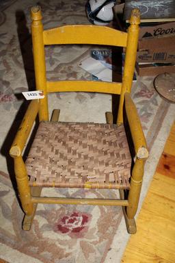 Child's wooden rocking chair