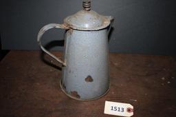 Grey enamel coffee pot