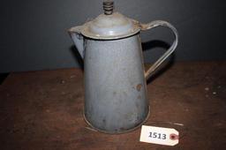 Grey enamel coffee pot