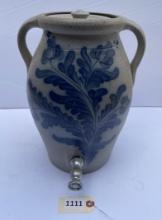 Pottery-Dispenser with spout and lid