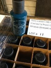 2 Cases (96 total) of Dr. Carver's Post Cream After Shave, Travel Sie