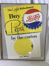 Group of 2 new, old stock original Pepsi-Cola Ad with presentation