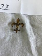 Solid 10k gold Antique French Fob Pin Brooch