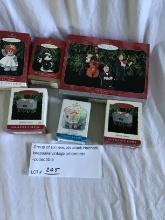 Group of 6 NEW, old stock Hallmark keepsake vintage ornaments, collectible