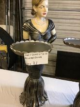 Pair of Ceramic Figural Beverage Stands