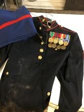 Group of 2 Vintage Military Dress Outfits