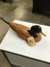 Rare Tannereye Leather covered duck decoy