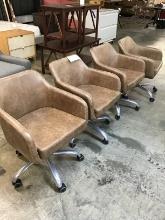 Brand new group of 4 adjustable office chairs
