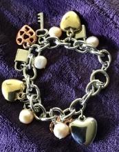 Group of 3 NEW Pacific Pearls Charm Bracelets in Original Packaging, all different