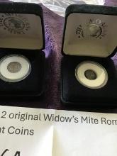 Lot of 2 Original Widow's Mite Roman Ancient Coins