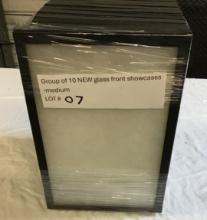Group of 10 NEW Glass Front Showcases-medium