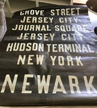 Rare Original NYC Trolly Bus Scrolling Station Notifications Circa 1940