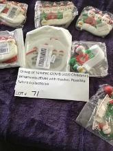 Group of 10 New COVID 2020 Christmas ornaments