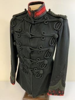 ANTIQUE VICTORIAN ERA BRITISH HUSSAR PELISSE BLACK TUNIC