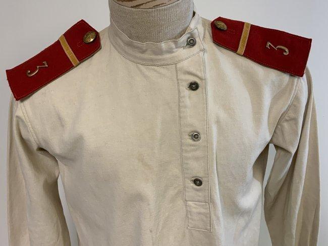 WWI IMPERIAL RUSSIAN SOLDIERS UNIFORM SHIRT AND CAP -3rd NARVA INFANTRY REGIMENT