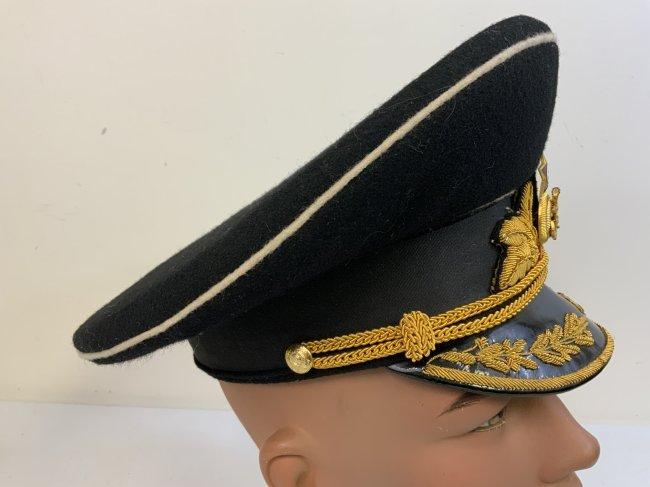 USSR SOVIET RUSSIAN NAVY ADMIRAL BLACK TOP VISOR HAT