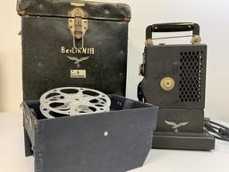 WWII GERMANY SIEMENS 16 MM FILM MOVIE PROJECTOR LUFTWAFFE USED BERLIN MARKED