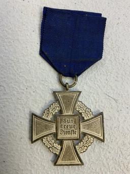 NAZI GERMANY 25 YEAR FAITHFUL SERVICE CROSS