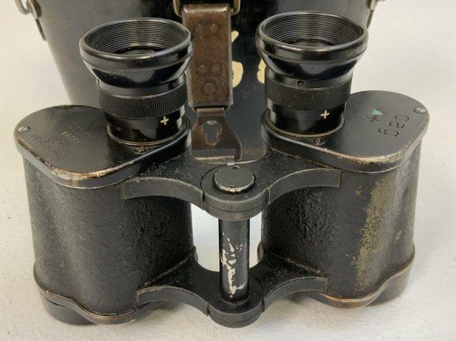 WWII GERMAN DIENSTGLAS SWAROVSKI cag 6X30 BINOCULARS WITH BAKELITE CASE