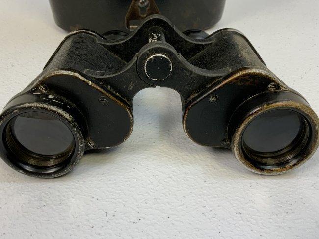 WWII GERMAN DIENSTGLAS SWAROVSKI cag 6X30 BINOCULARS WITH BAKELITE CASE