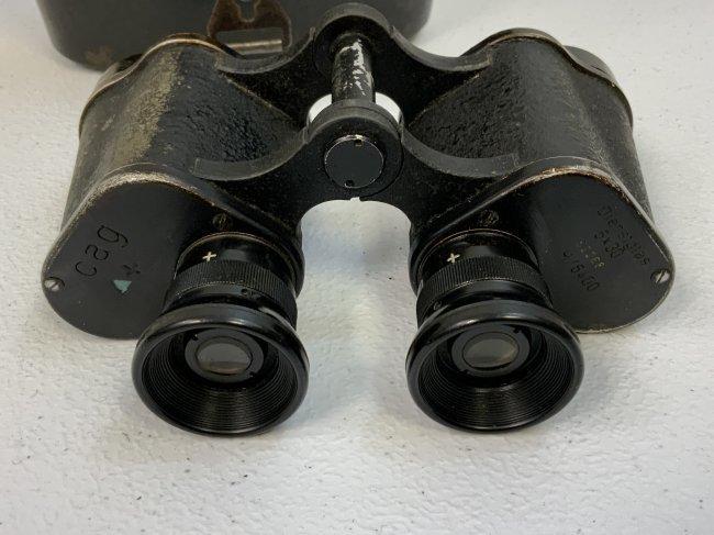 WWII GERMAN DIENSTGLAS SWAROVSKI cag 6X30 BINOCULARS WITH BAKELITE CASE