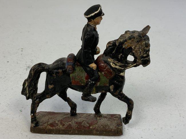 GERMAN NAZI PERIOD LINEOL / ELASTOLIN TOY SOLDIERS SS HORSEMAN