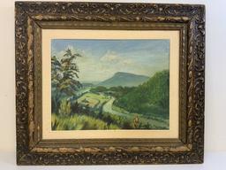 REKER 1948 OIL ON CANVAS PAINTING FRAMED