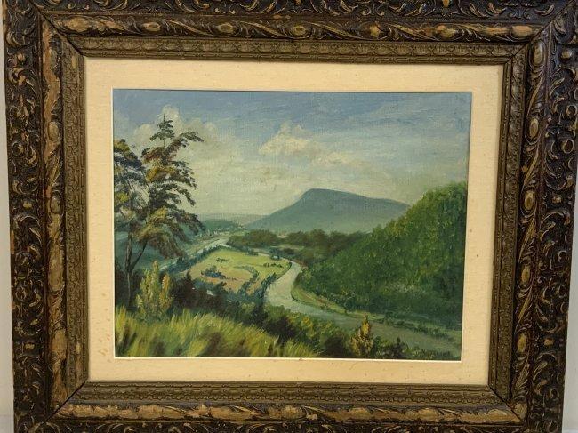 REKER 1948 OIL ON CANVAS PAINTING FRAMED